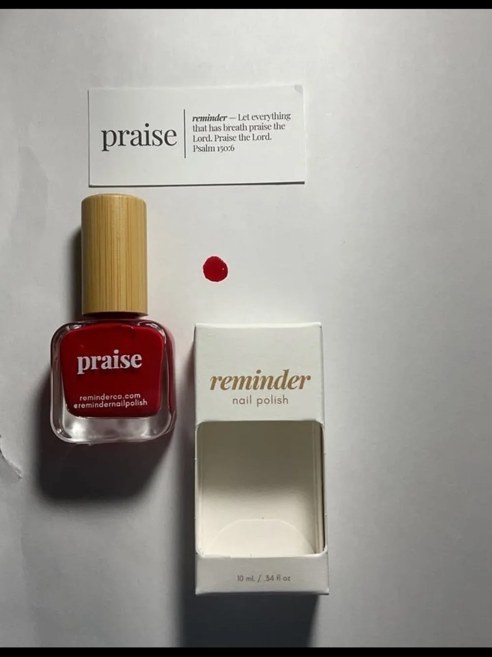 Reminder Nail Polish — Faith, Praise, Purpose (Brown, Red, Pink) NWT